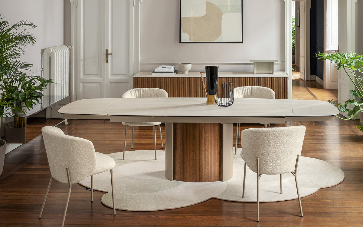 Calligaris Yoroi CS4150-S 200 extendable dining table, room setting
