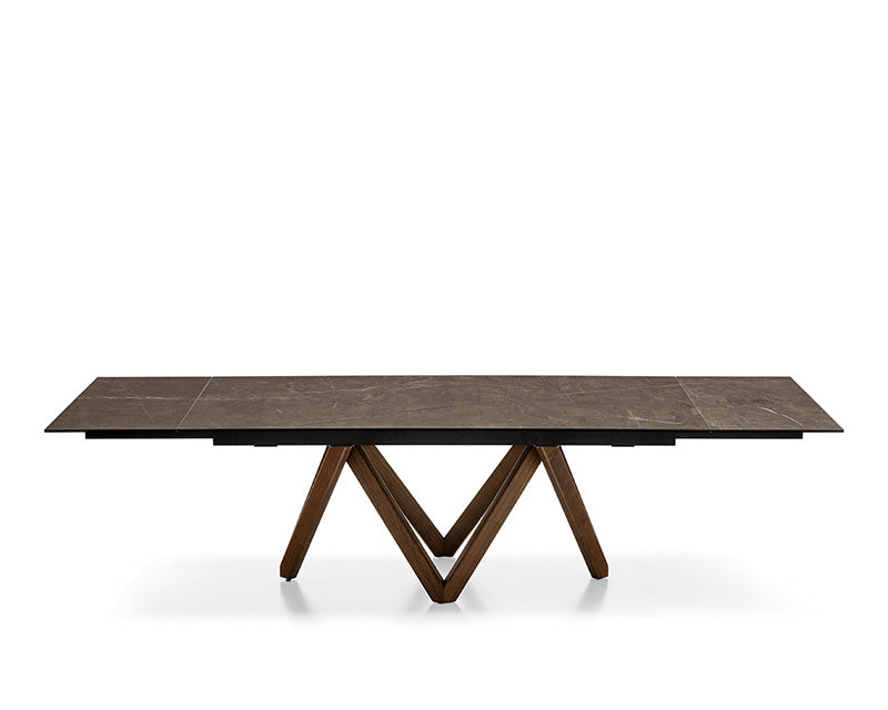 Calligaris Cartesio CS4111-R 160 extendable dining table, detail view