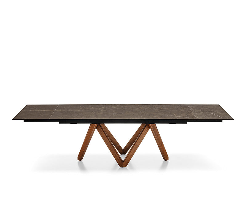 Calligaris Cartesio CS4111-R 200 extendable dining table, detail view