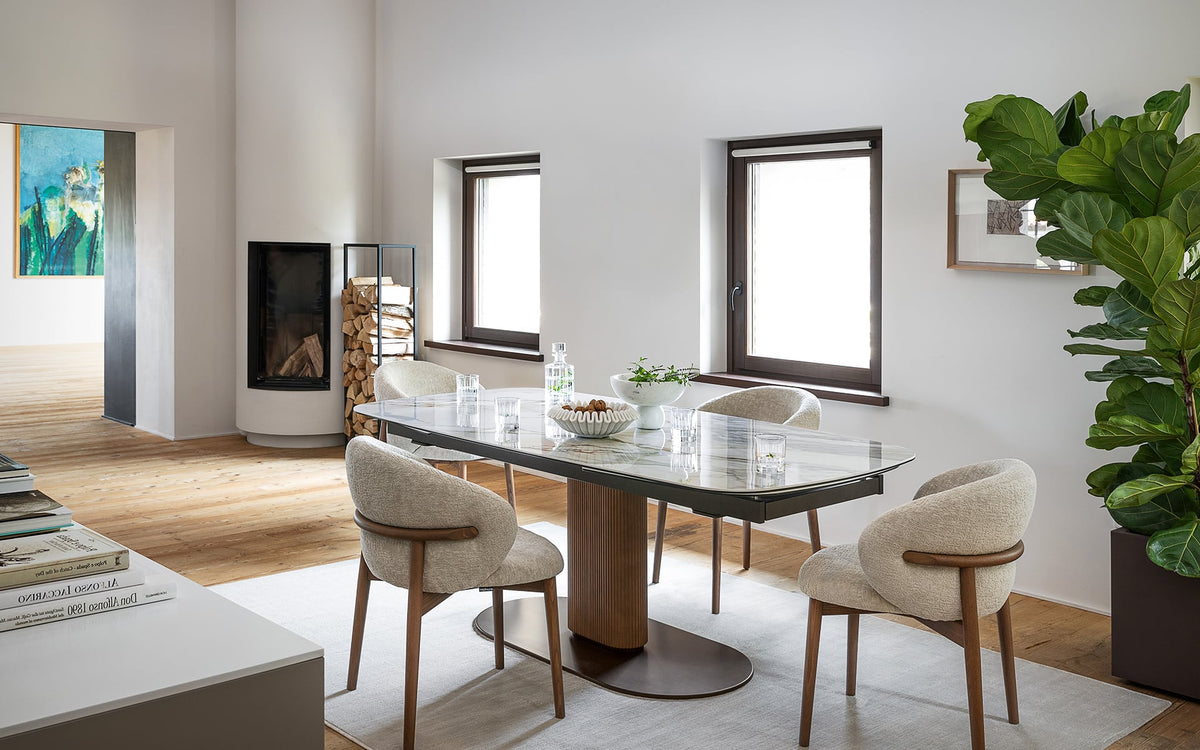 Calligaris Cameo CS4124-S 165 extendable dining table, room setting