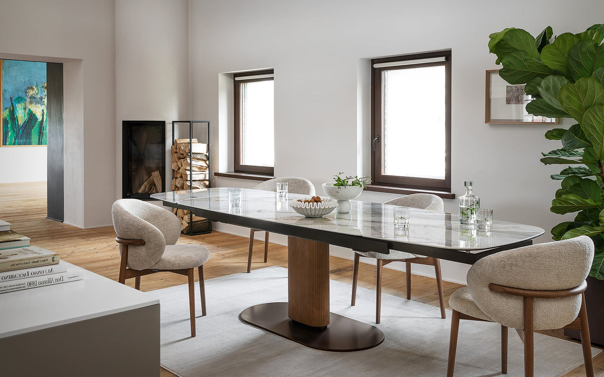 Calligaris Cameo CS4124-S 200 extendable dining table, room setting