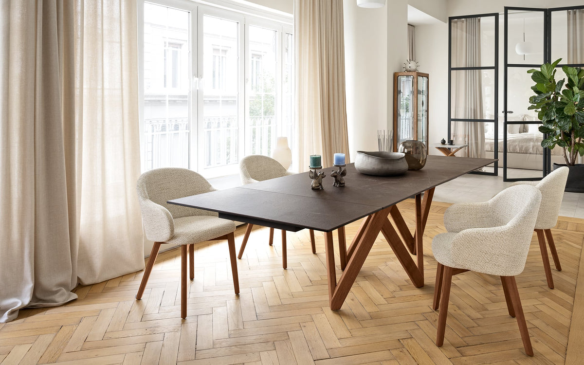 Calligaris Cartesio CS4111-R 160 extendable dining table, room setting