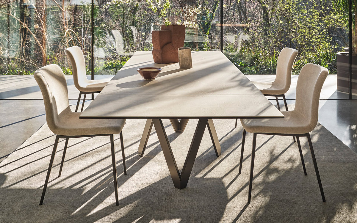 Calligaris Cartesio CS4111-R 160 extendable dining table, room setting
