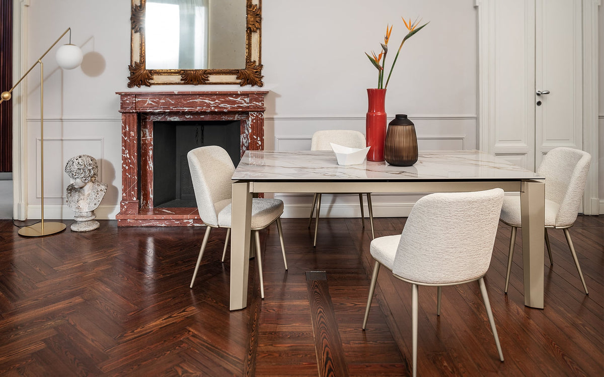 Calligaris Delta CS4097-R 180 extendable dining table, room setting