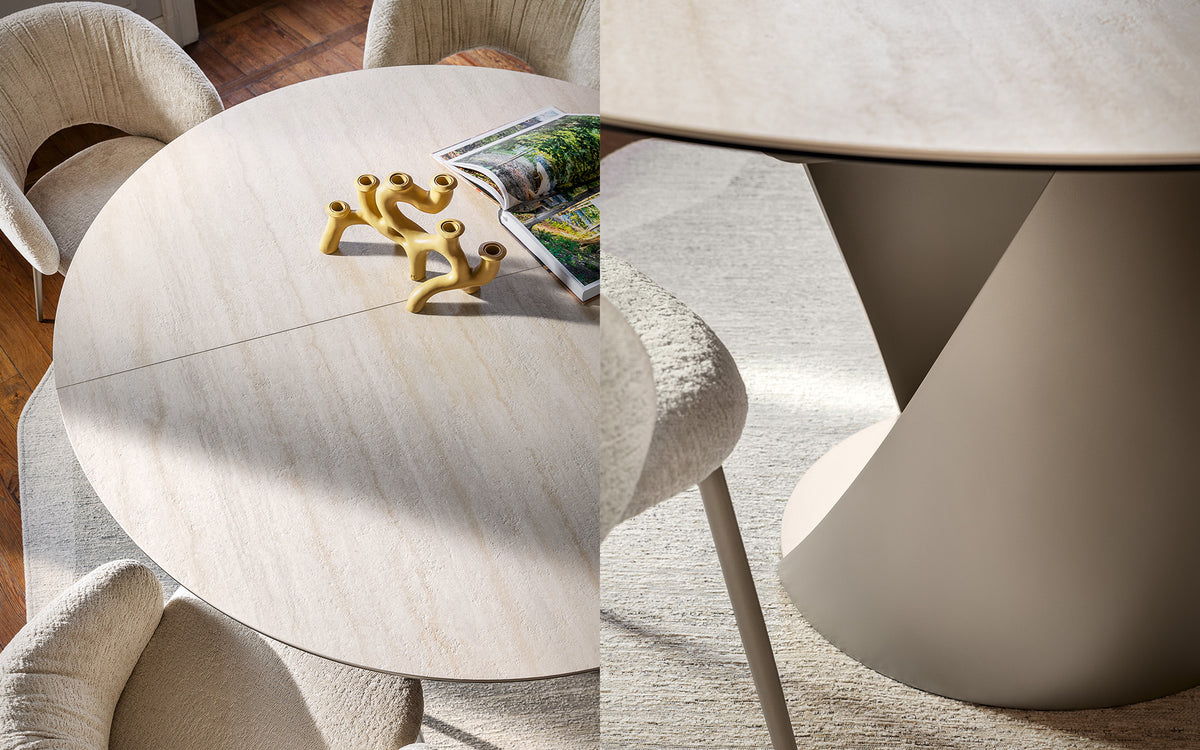 Calligaris Cyclone CS4155-D 140 extendable dining table, room setting