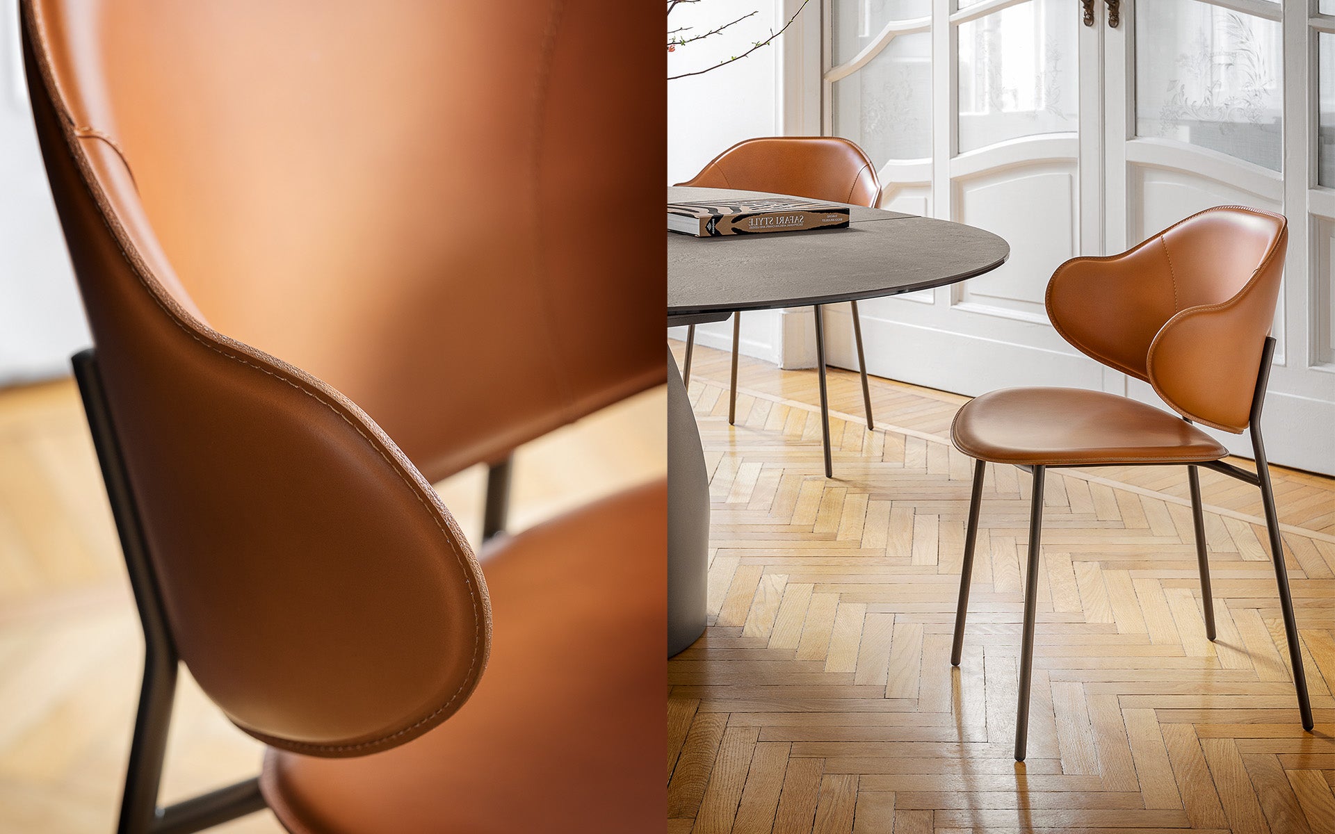Calligaris Holly CS2037 dining armchair, room setting
