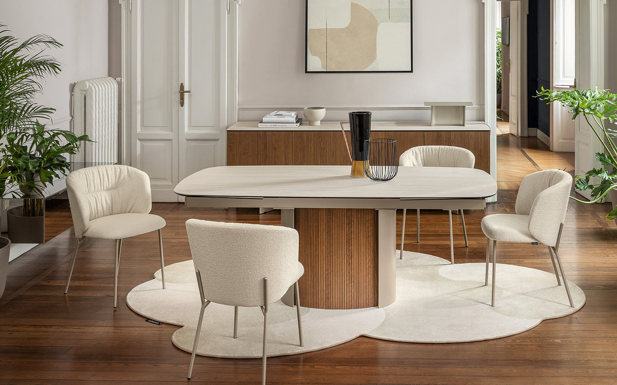 Calligaris Yoroi CS4150-S 200 extendable dining table, room setting