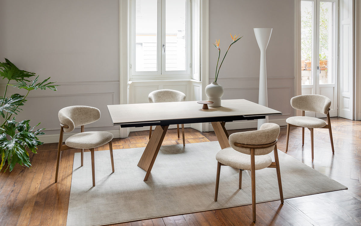 Calligaris Icaro CS4114-R 160 extendable dining table, room setting