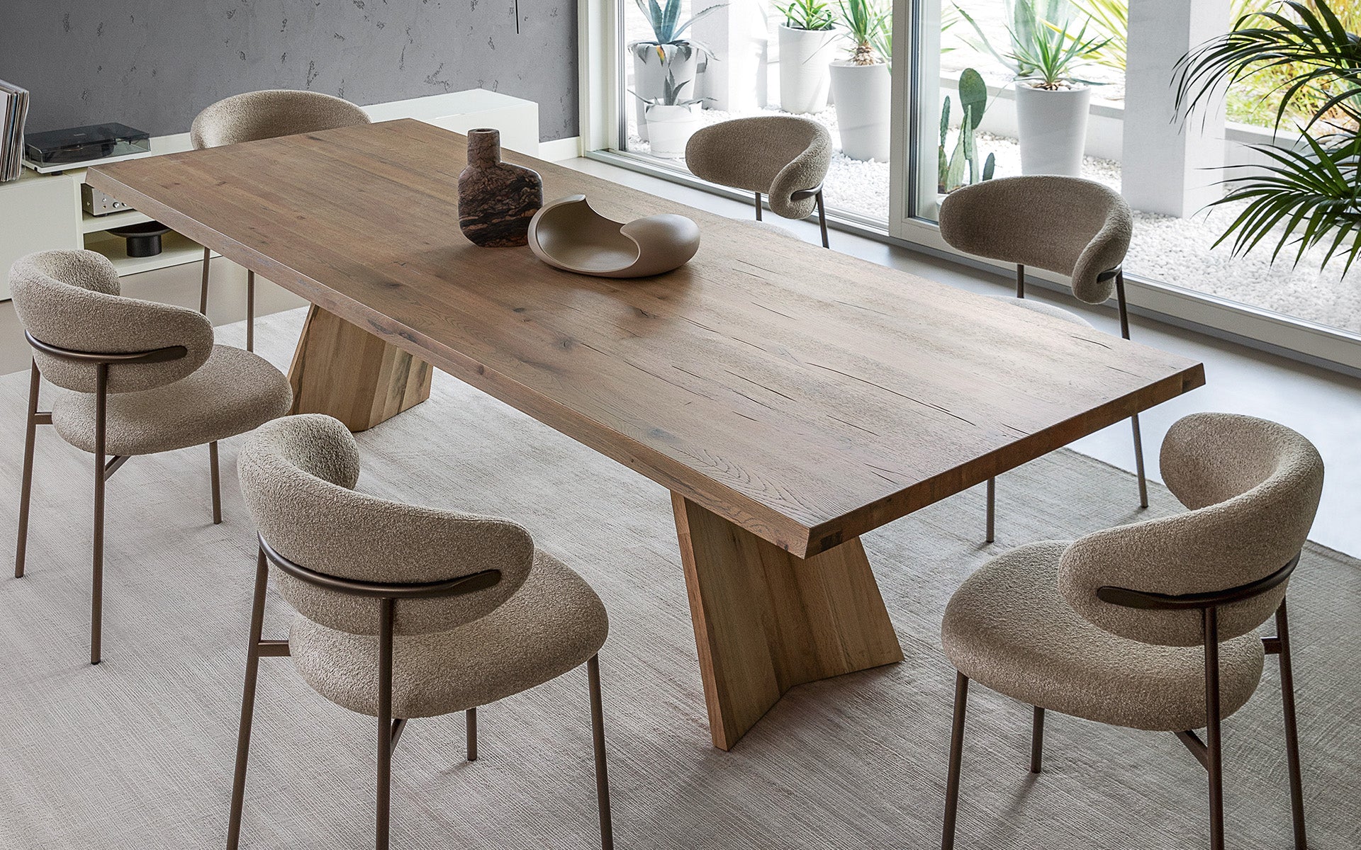 Calligaris Icaro CS4115-FRW 200 dining table, room setting