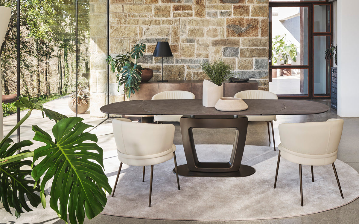 Calligaris Orbital CS4145-S 165 extendable dining table, room setting