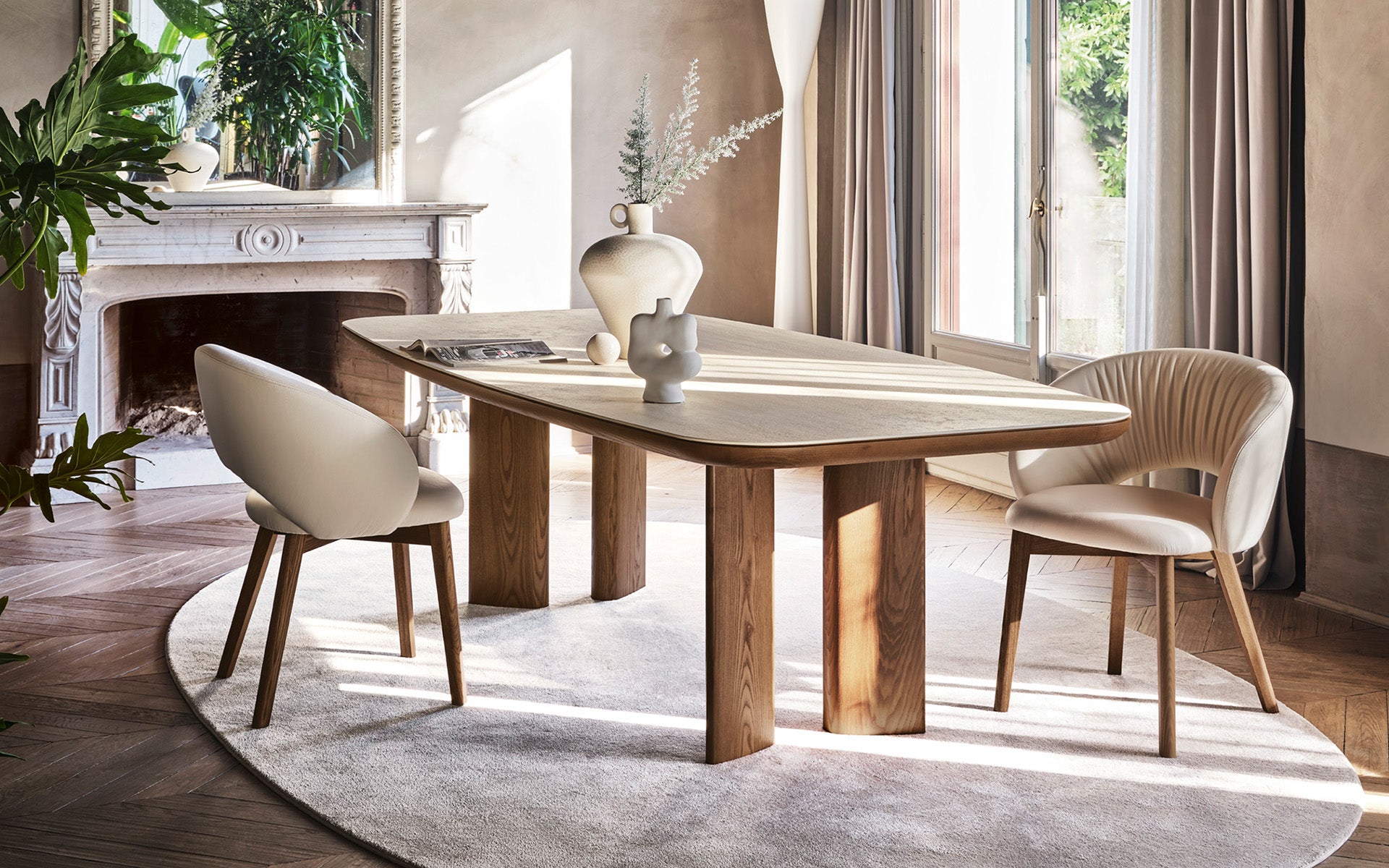 Calligaris Sandy CS4156-FB A 200 dining table, room setting