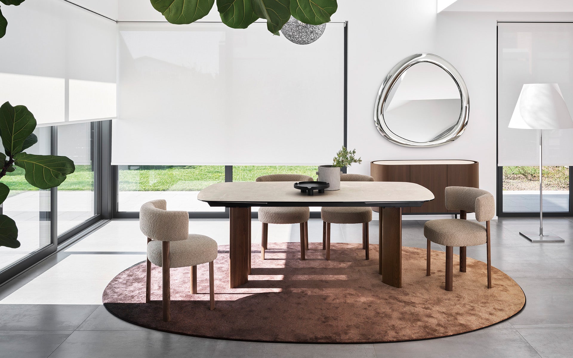 Calligaris Sandy CS4156-S 165 extendable dining table, room setting