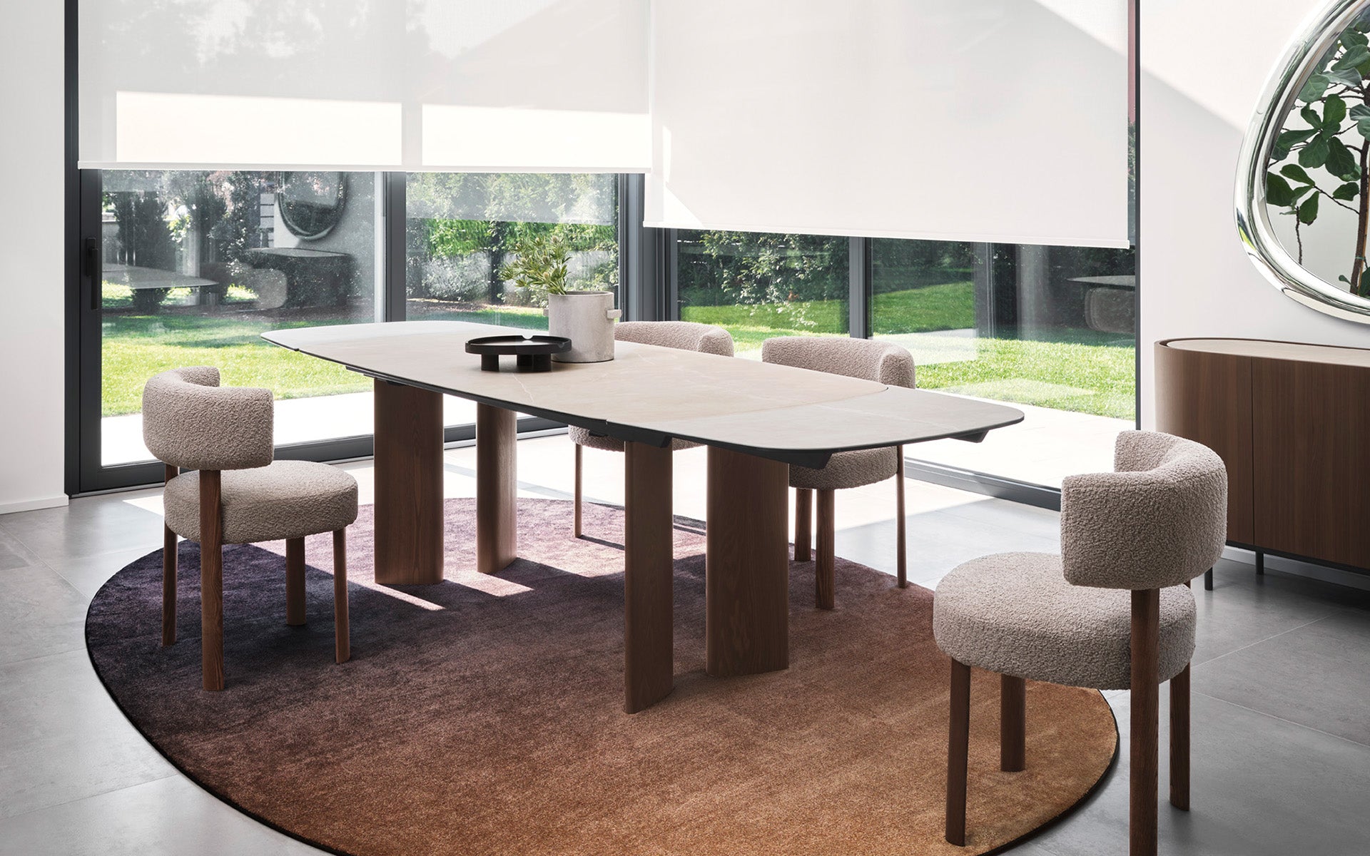 Calligaris Sandy CS4156-S 165 extendable dining table, room setting