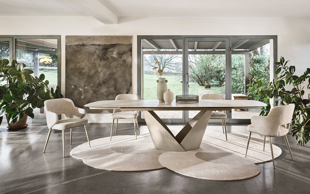 Calligaris Calla CS4159-S 165 extendable dining table, room setting