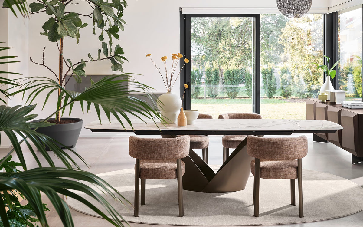 Calligaris Calla CS4159-S 165 extendable dining table, room setting