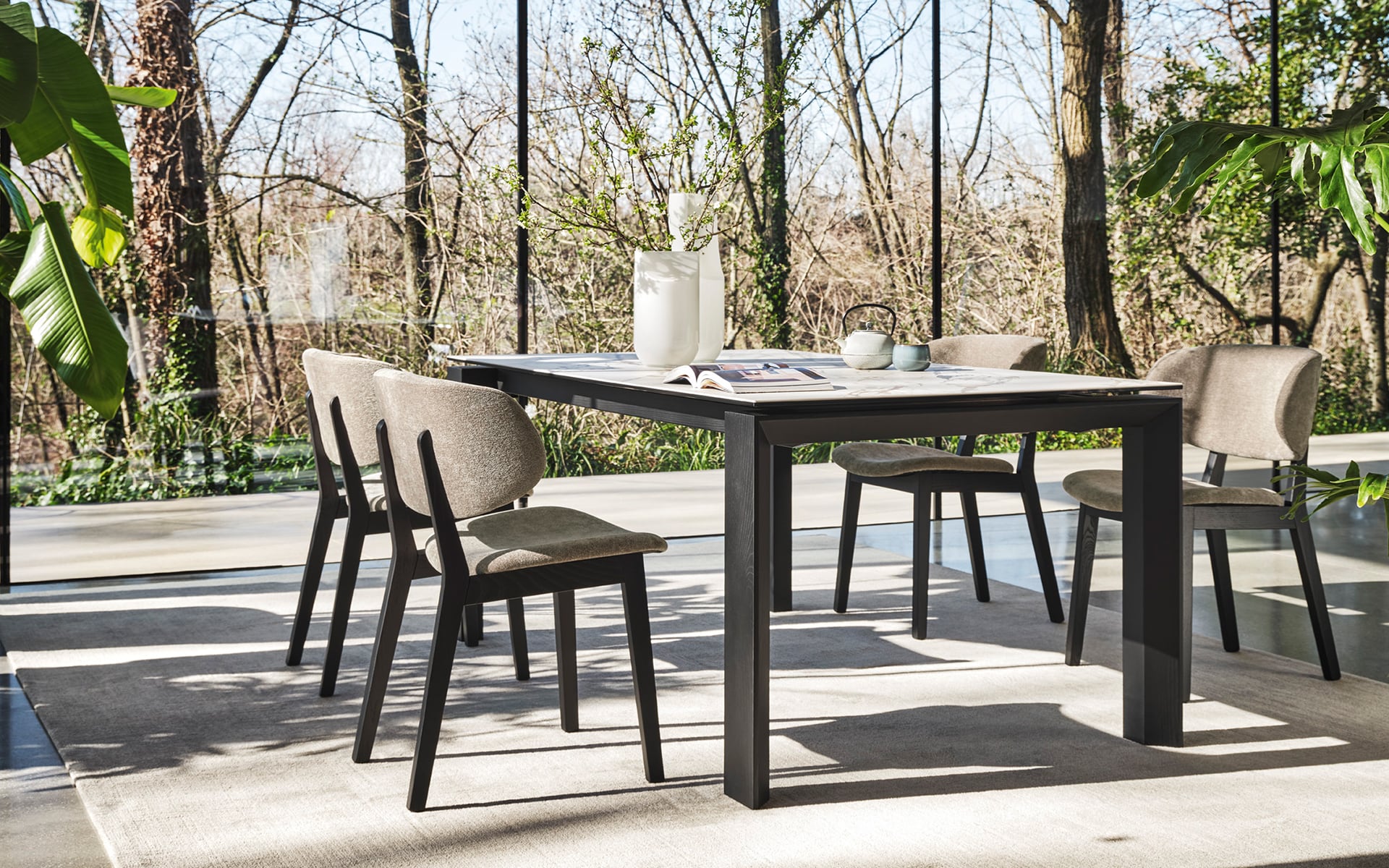Calligaris Omnia CS4058-R 180 extendable dining table, room setting