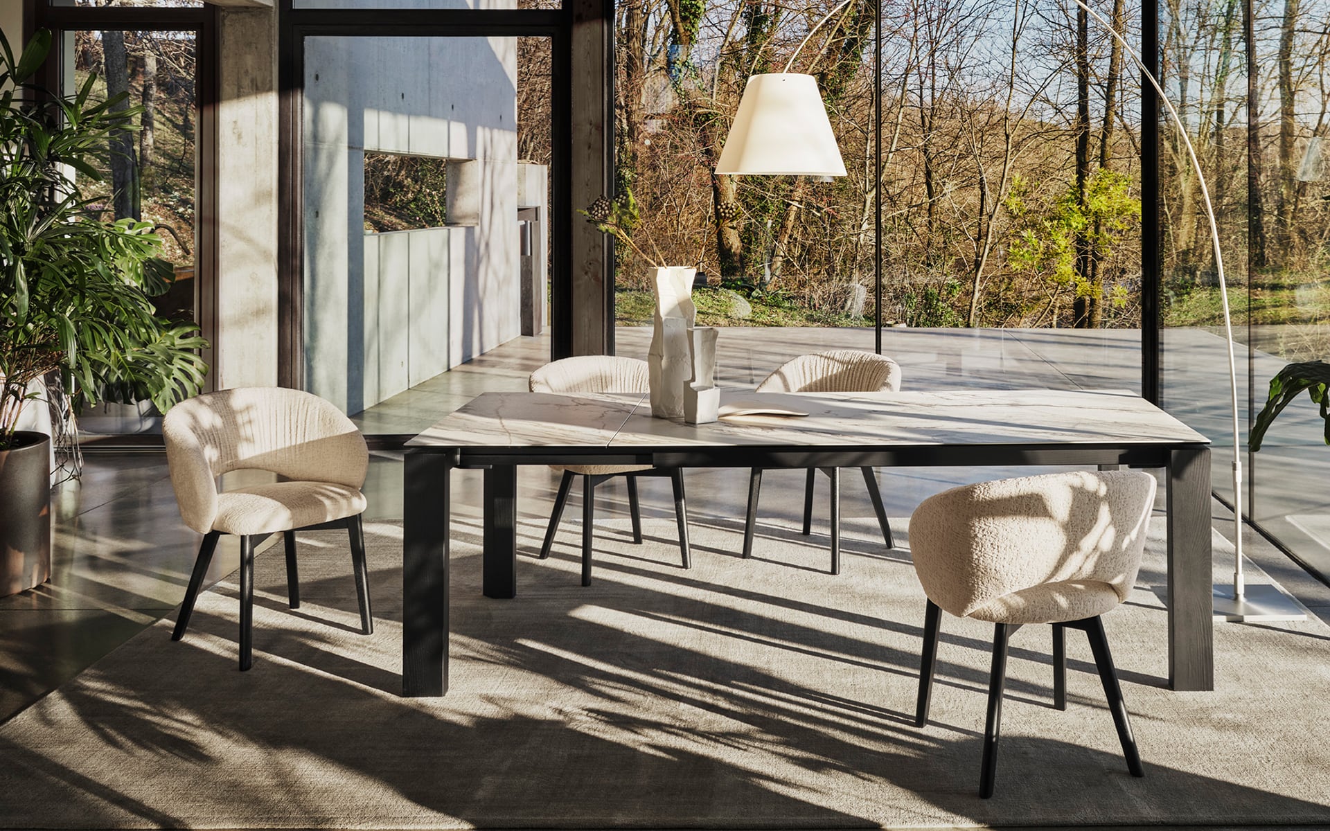 Calligaris Omnia CS4058-R 180 extendable dining table, room setting