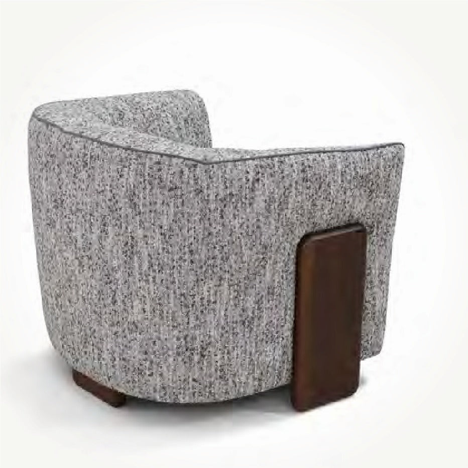 Celestia i976 armchair by Incanto in grey fabric, back three-quarter view