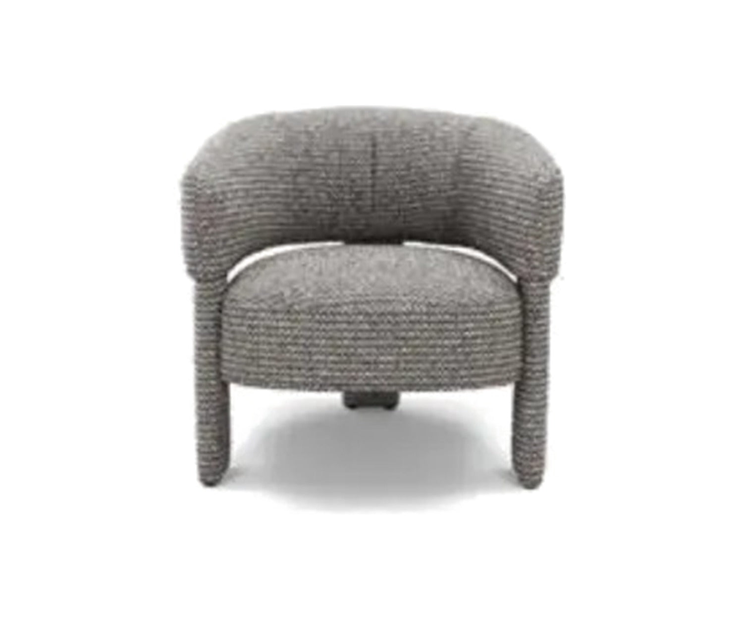 Elysa i970 armchair by Incanto in grey textured fabric, front view