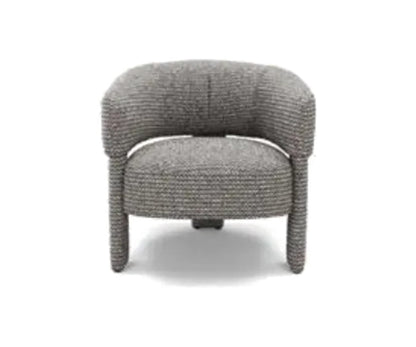 Elysa i970 armchair by Incanto in grey textured fabric, front view