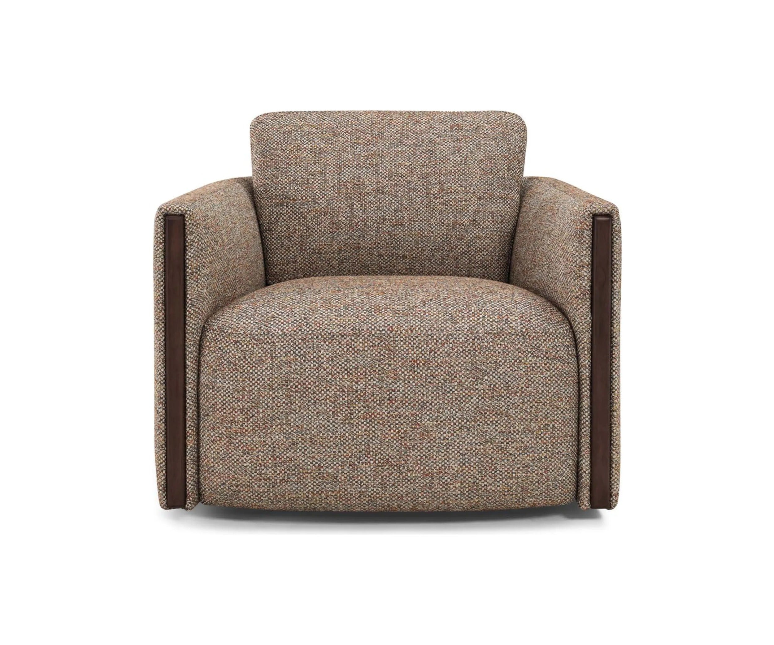 Formella armchair by Incanto in tweed fabric, front view