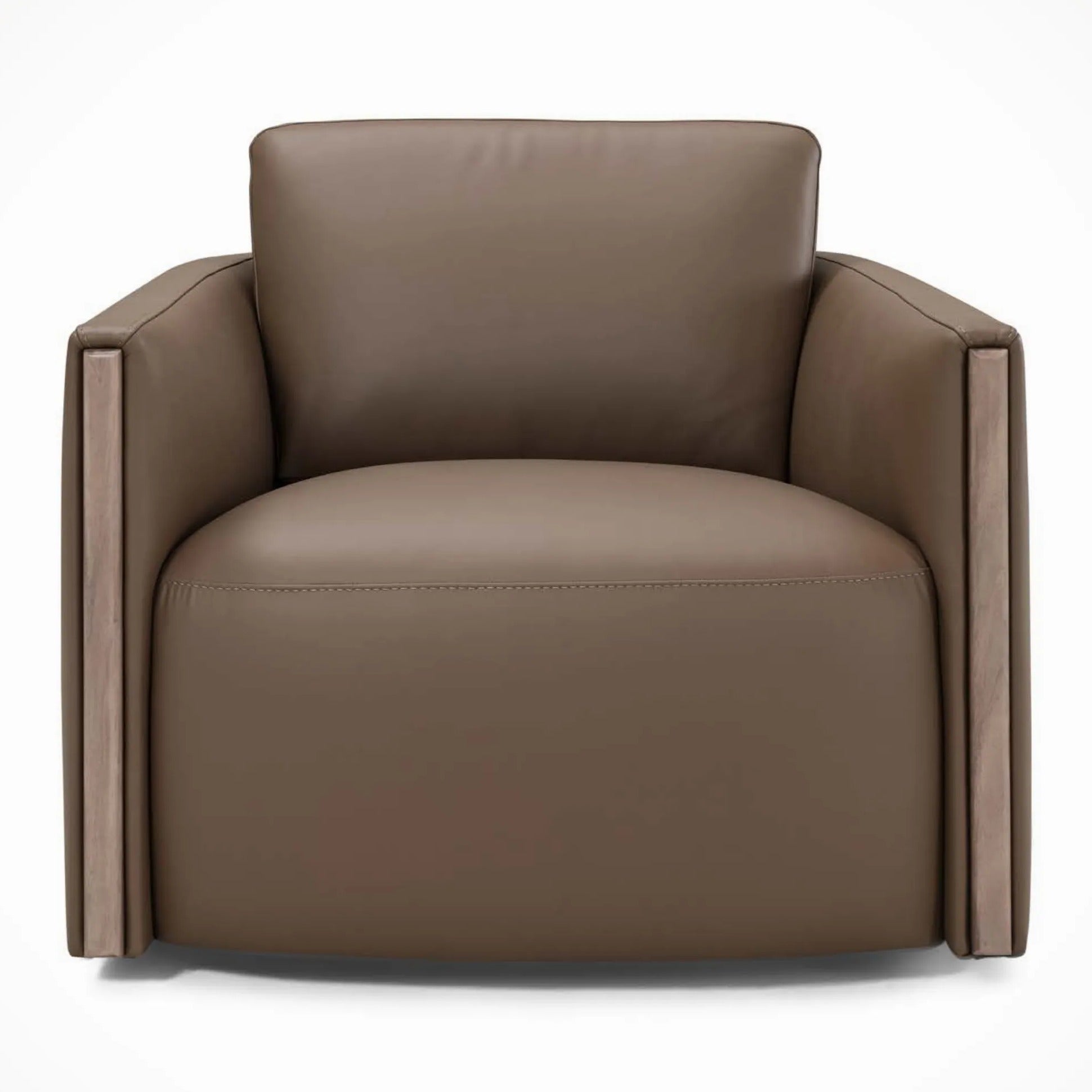 Formella armchair by Incanto in leather, front view