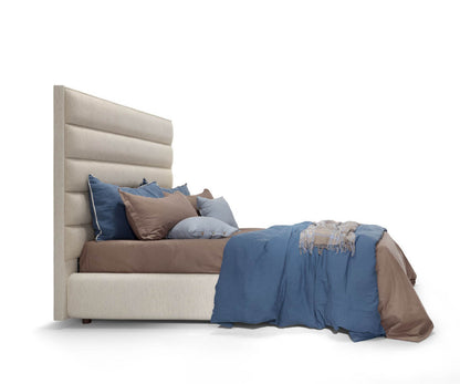 Milano upholstered bed by Novaluna, view 2