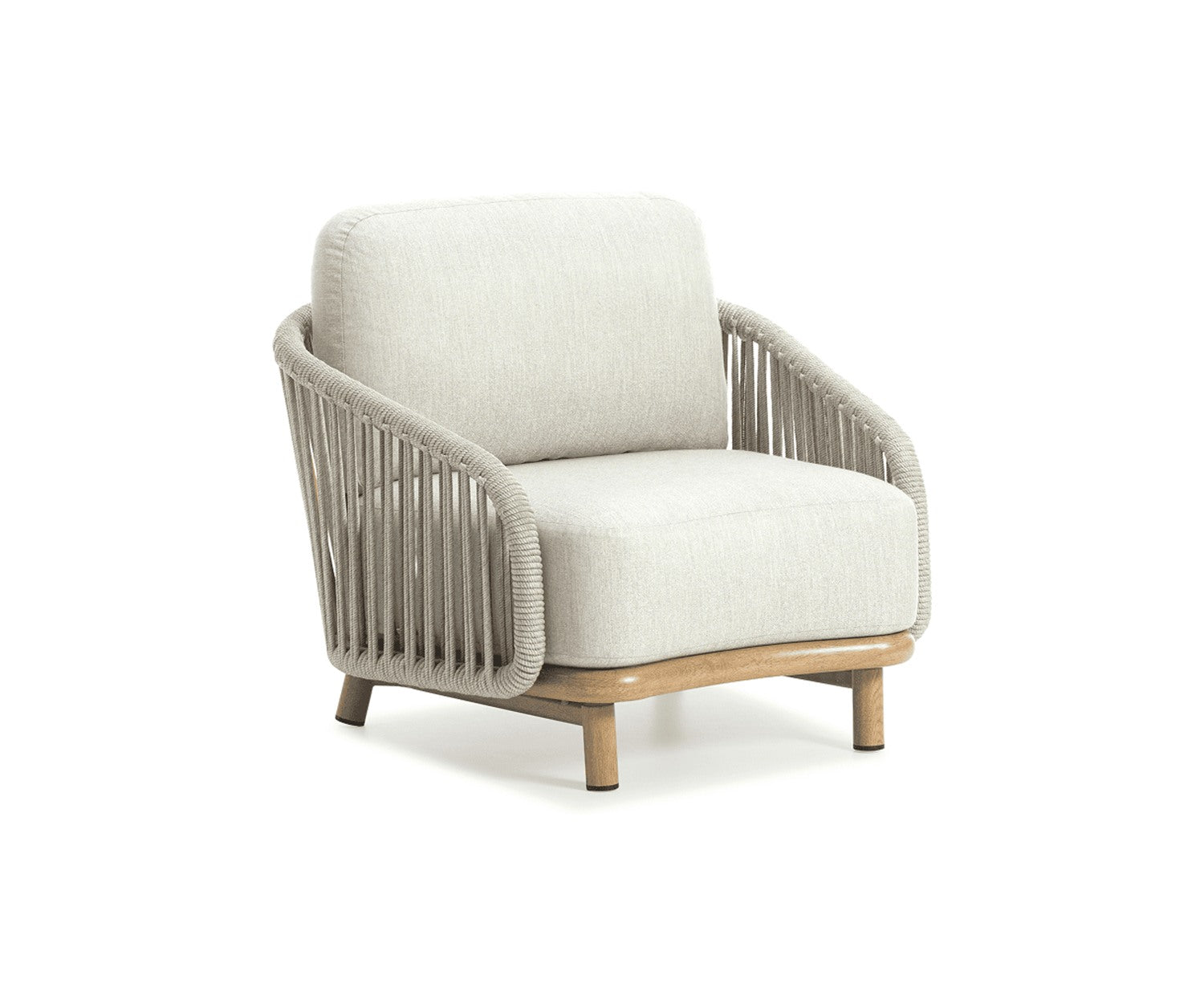 Sabbia outdoor armchair by Couture Jardin in oak finish