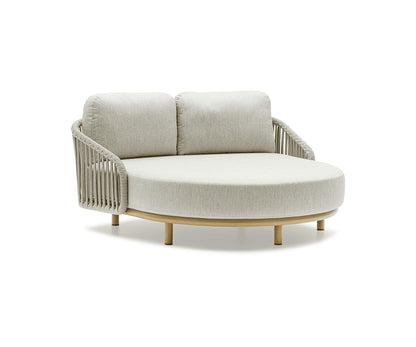 Sabbia outdoor daybed by Couture Jardin in oak finish
