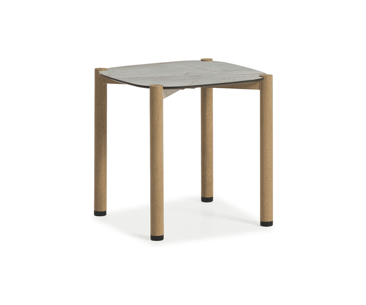 Sabbia outdoor side table by Couture Jardin in oak finish