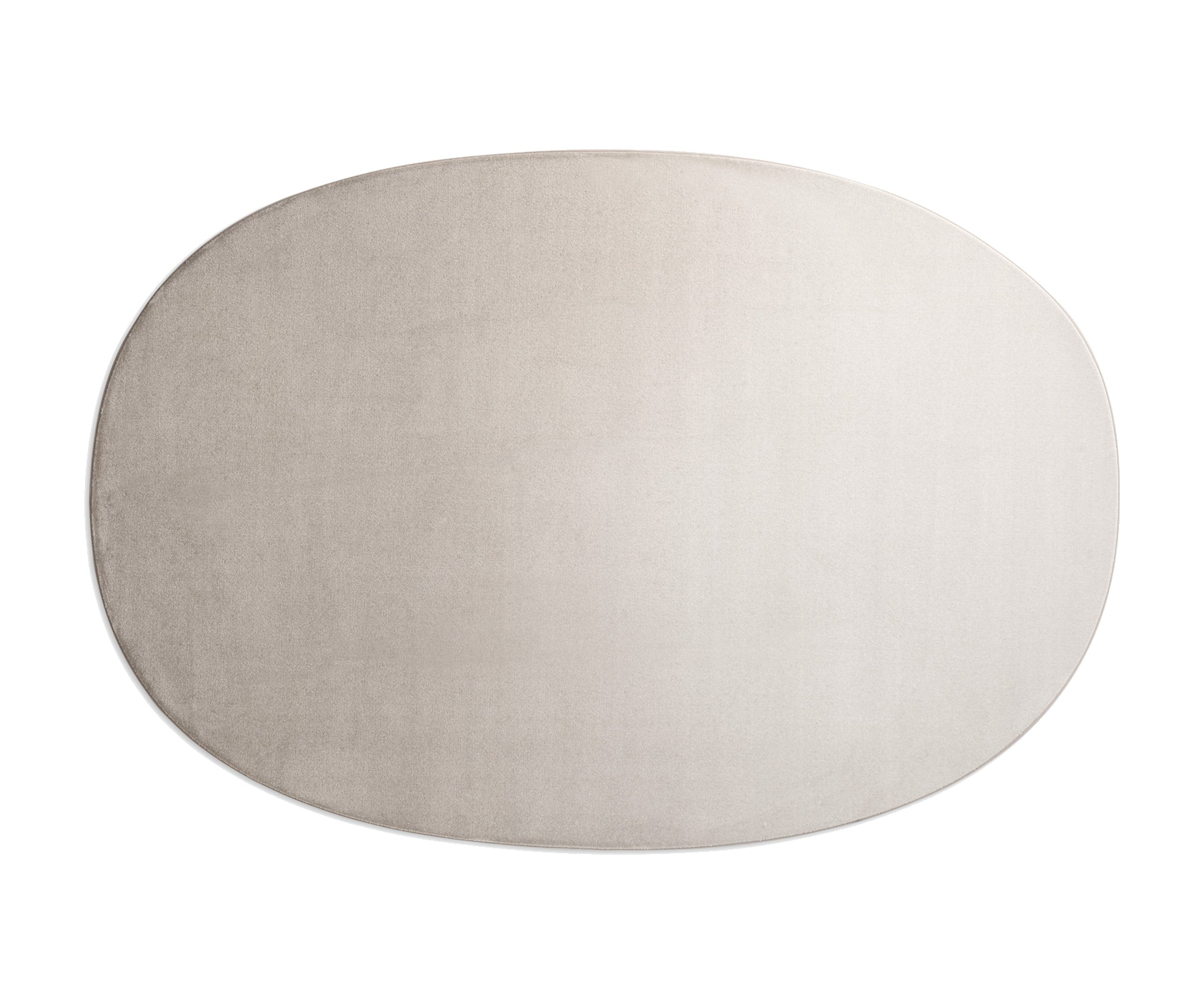 Sky oval rug by Calligaris in Taupe, top view