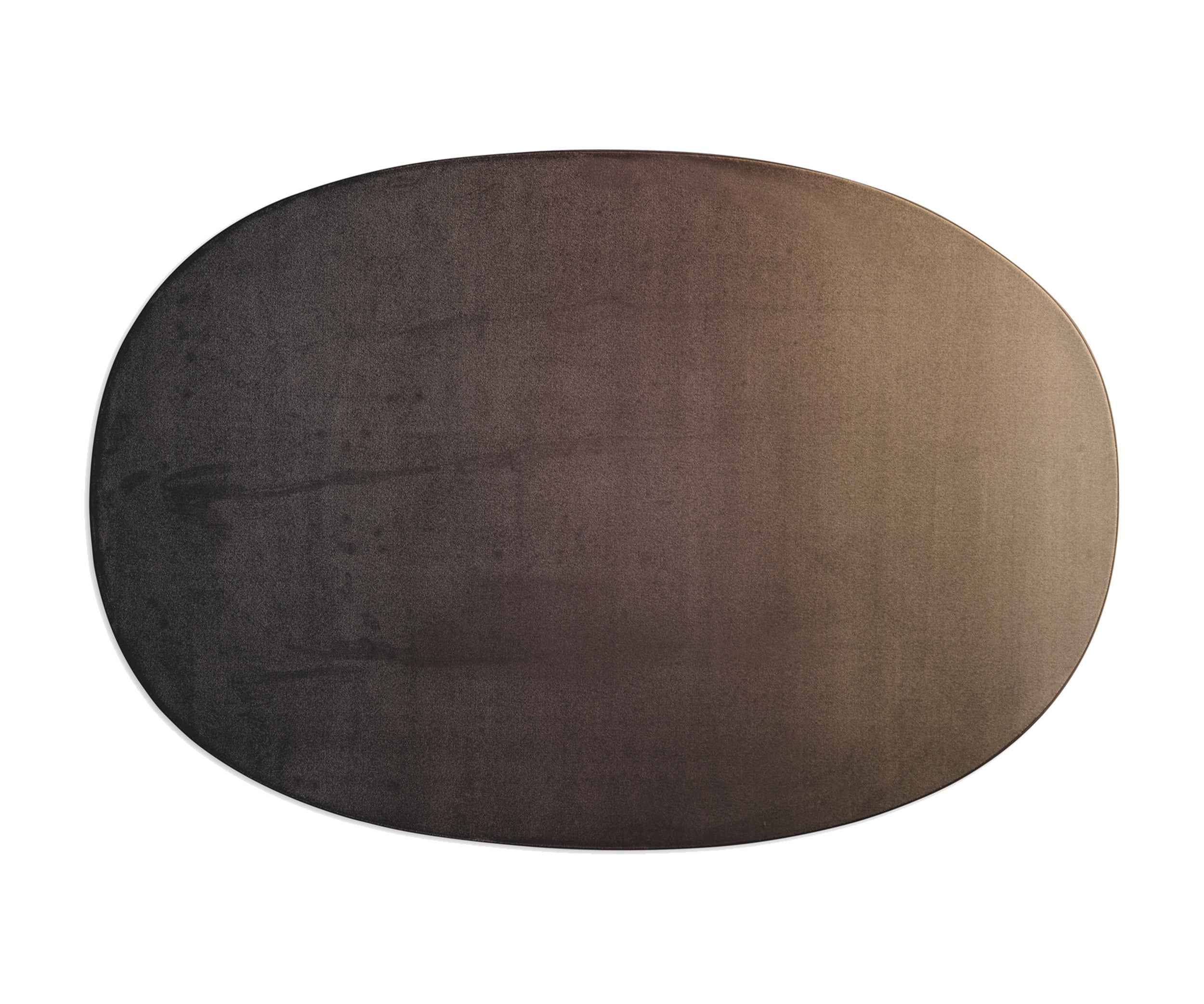 Sky oval rug by Calligaris in Beige, top view