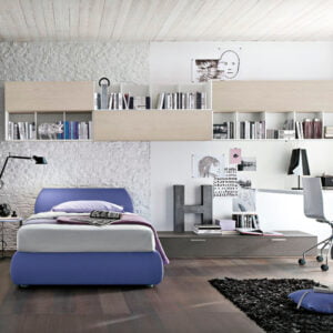 Teenager bedrooms: composition T12