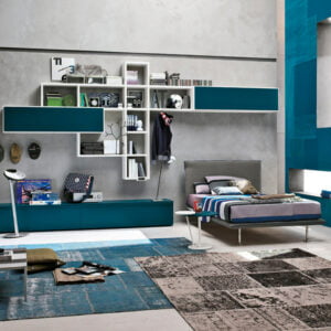 Teenager bedrooms: composition T15